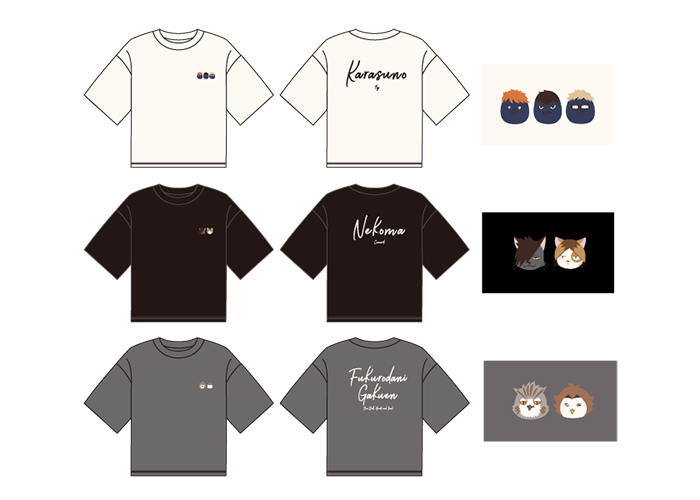 ハイキュー!! アニマル刺繍Tシャツ