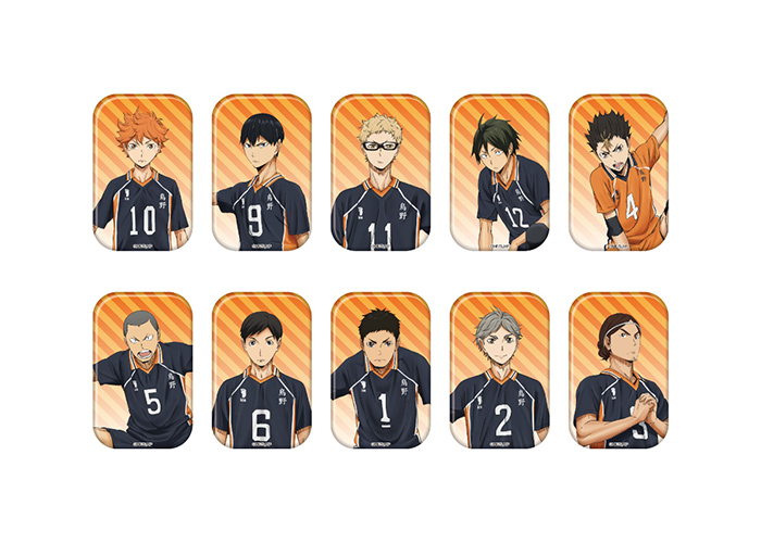 ハイキュー!! 遊びつくせ!! in ナンジャタウン Summer version スクエア缶バッジコレクション（C：烏野フェス）　全10種