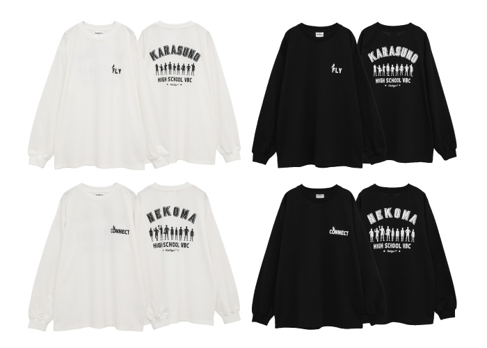 モノクロプリント長袖Tシャツ（全4種）